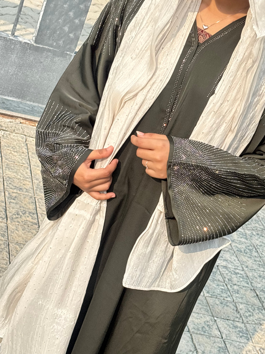 Premium Imported Abaya with Luxury Stone Work 1026