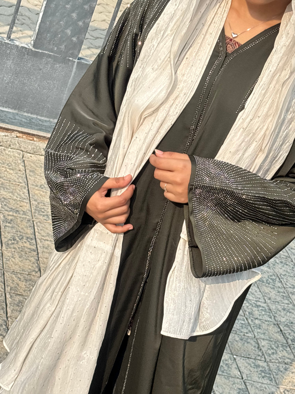 Premium Imported Abaya with Luxury Stone Work 1026
