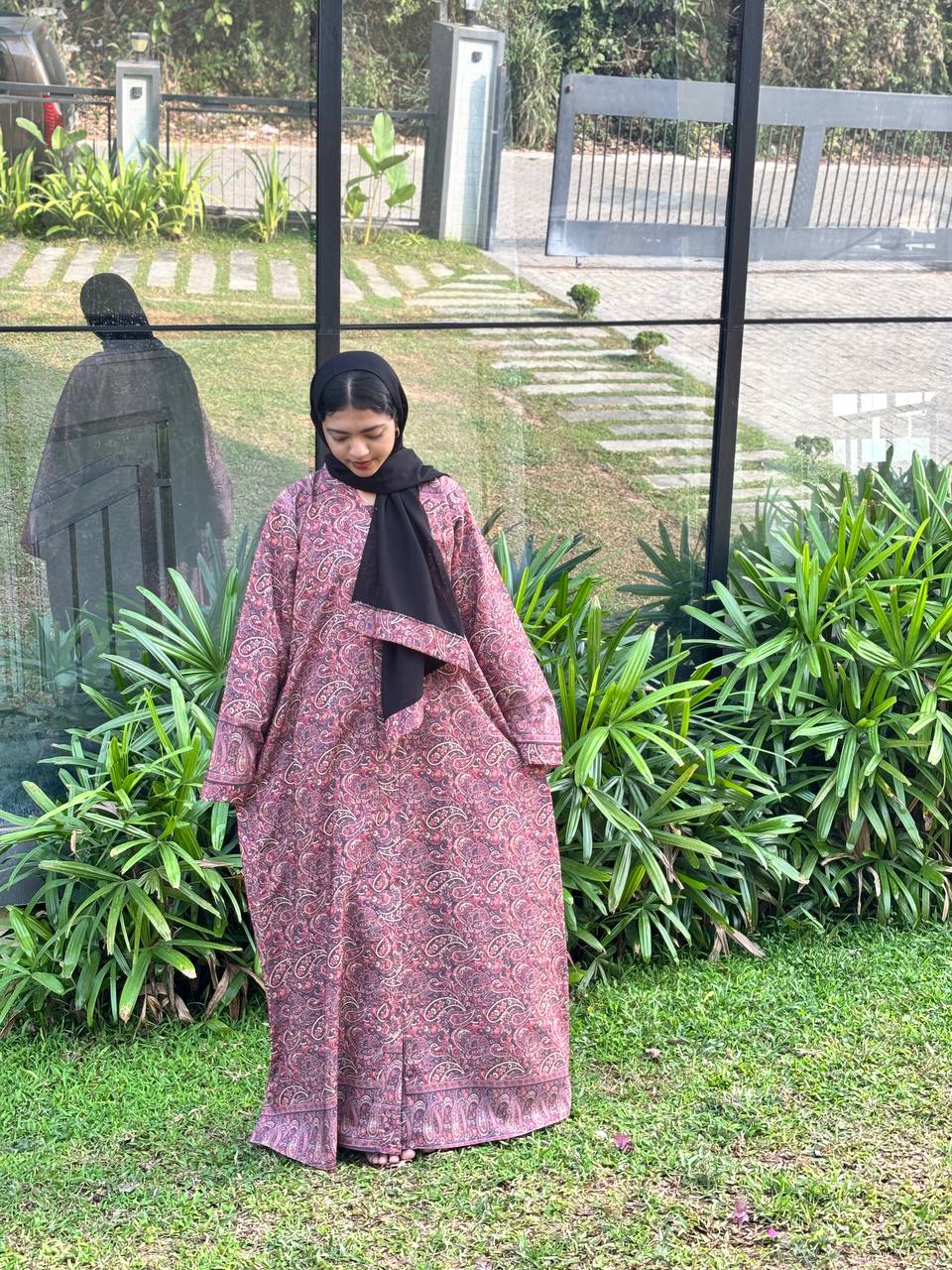 ABSKY PRINT GOWN 1036