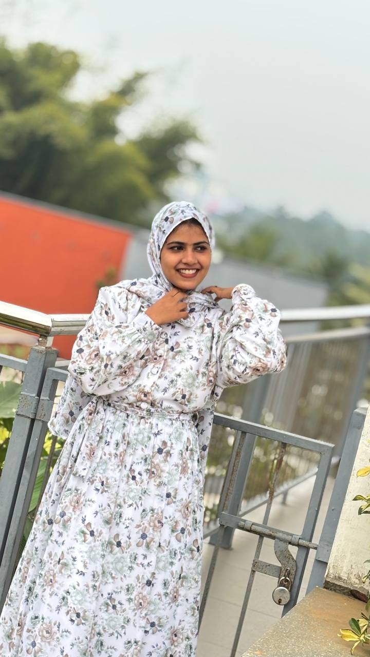 ABSKY 434PRINT GOWN 1039