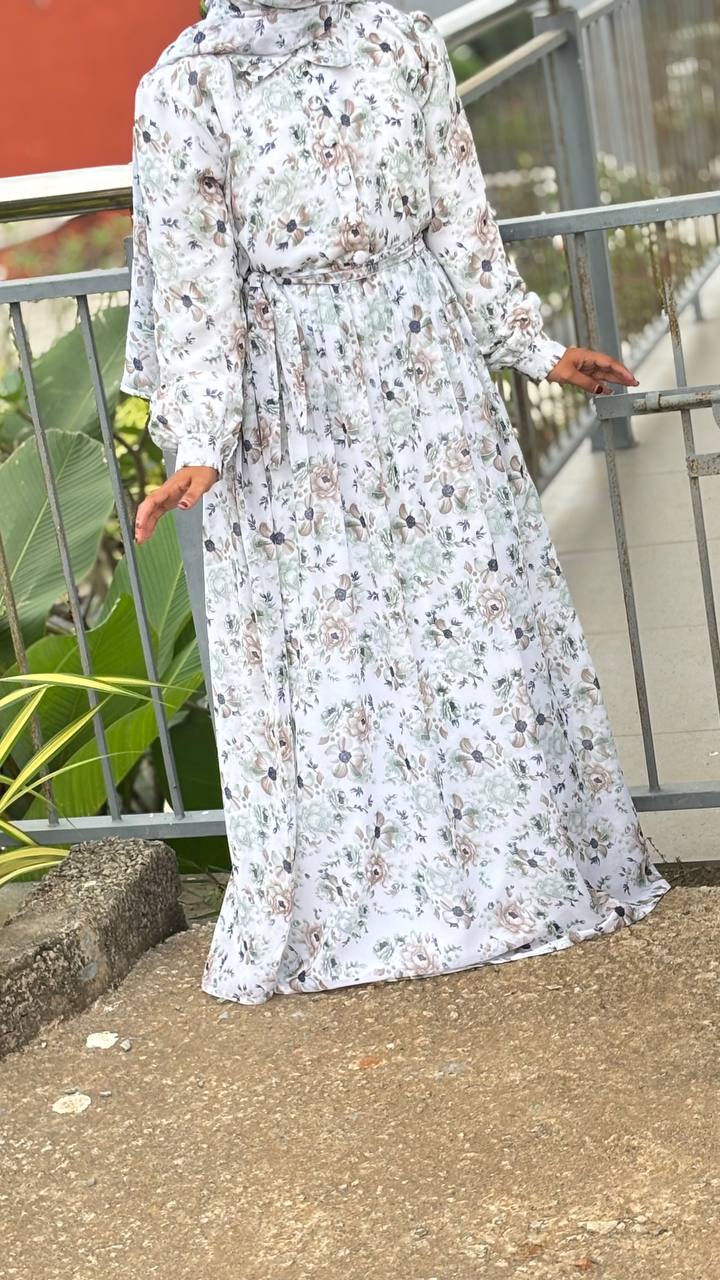 ABSKY 434PRINT GOWN 1039