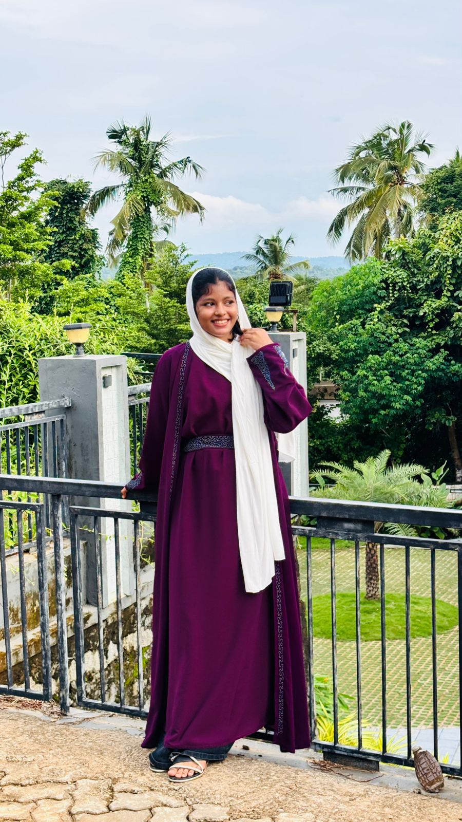 Coat abaya handwork in gorget meterial