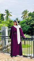 Coat abaya handwork in gorget meterial