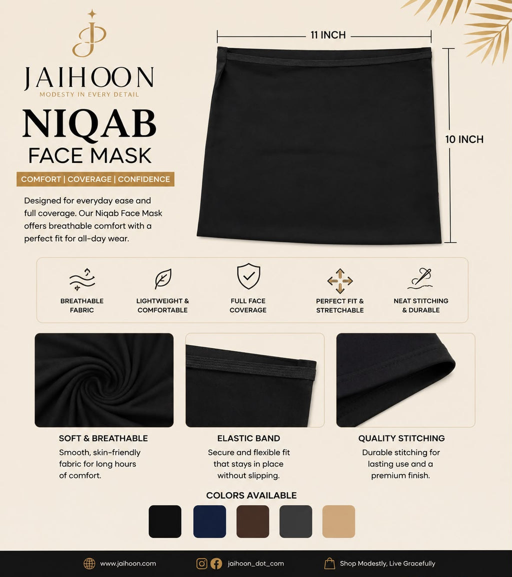 Niqab Nose piece short 10 inch
