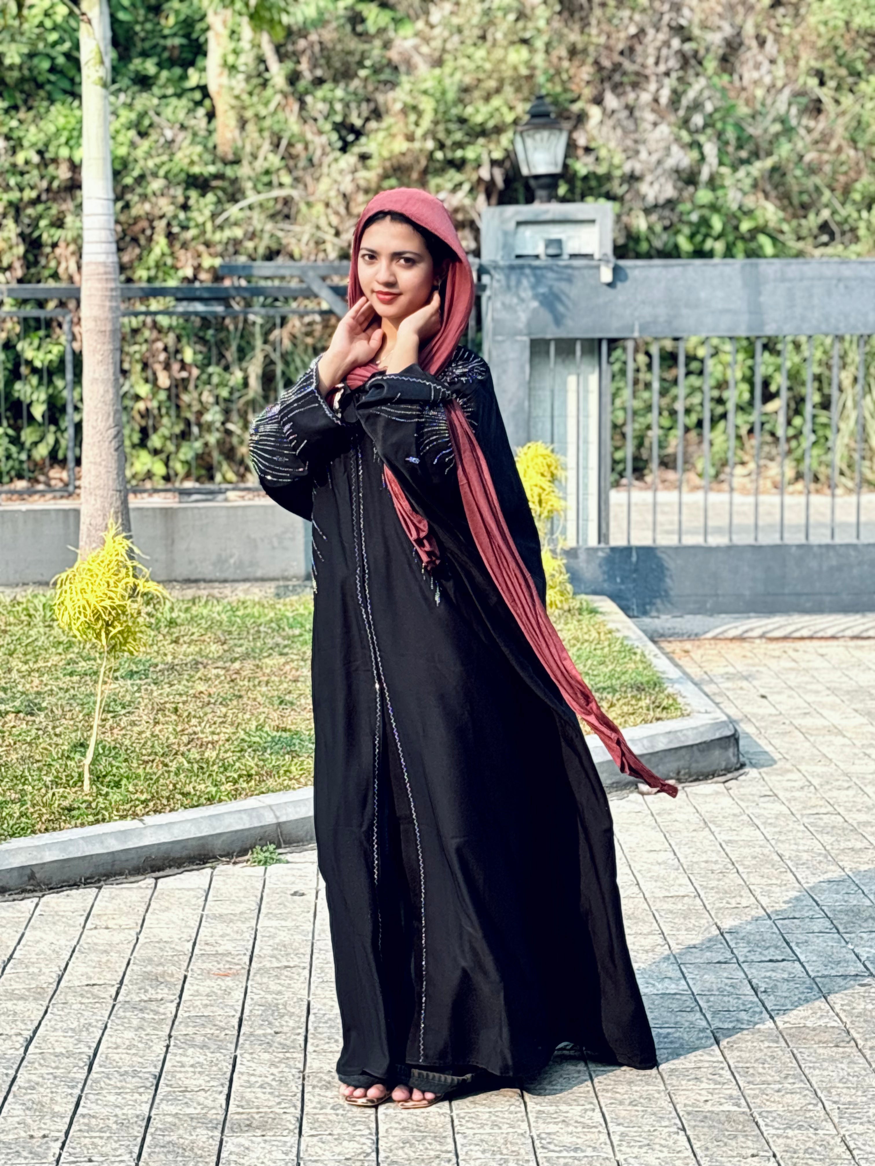 Imported Black Stone Abaya ! jaihoon